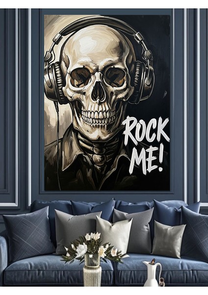 Rock Me Kurukafa Dekoratif Kanvas - Mdf Ahşap Tablo modelleri