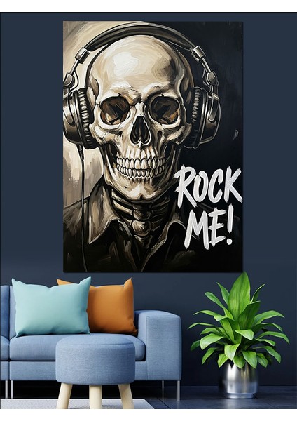 Rock Me Kurukafa Dekoratif Kanvas - Mdf Ahşap Tablo fırsatları