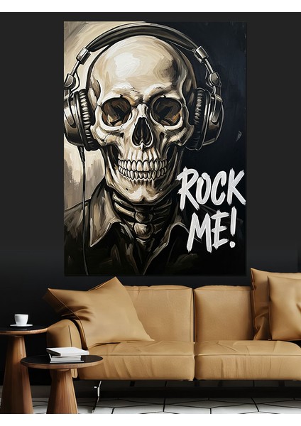 Rock Me Kurukafa Dekoratif Kanvas - Mdf Ahşap Tablo indirimleri