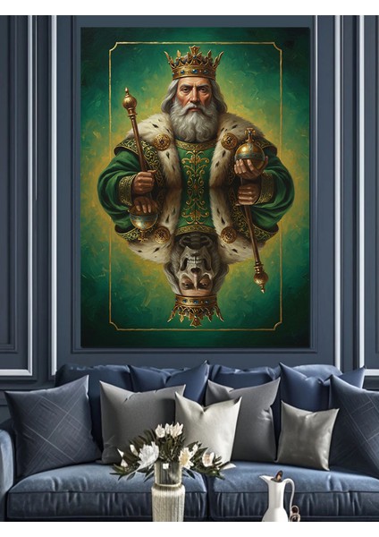 Kral Yansıması Dekoratif Kanvas - Mdf Ahşap Tablo