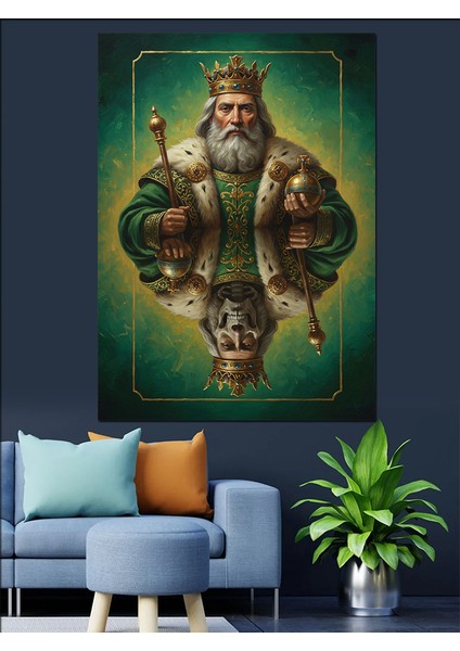 Kral Yansıması Dekoratif Kanvas - Mdf Ahşap Tablo fiyatları