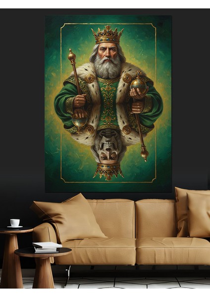 Kral Yansıması Dekoratif Kanvas - Mdf Ahşap Tablo modelleri