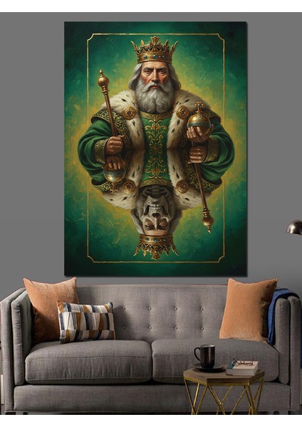 Kral Yansıması Dekoratif Kanvas - Mdf Ahşap Tablo fırsatları