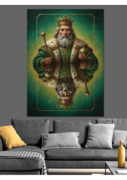 Kral Yansıması Dekoratif Kanvas - Mdf Ahşap Tablo indirimleri