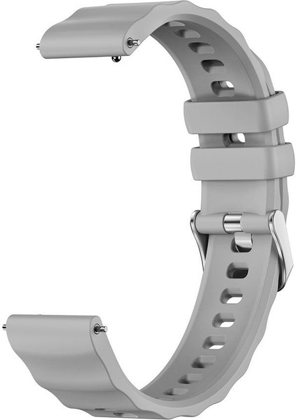 Huawei Watch Gt4 41MM/GT5 41MM/GT5 Pro 42MM Uyumlu Dalga Desenli Silikon Kordon Universal 18MM Kayış