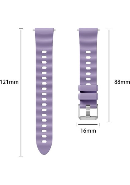 Huawei Watch Gt4 41MM/GT5 41MM/GT5 Pro 42MM Uyumlu Dalga Desenli Silikon Kordon Universal 18MM Kayış modelleri