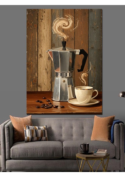 Kahve Demleme V60 Yöntemi Dekoratif Kanvas - Mdf Ahşap Tablo indirimleri