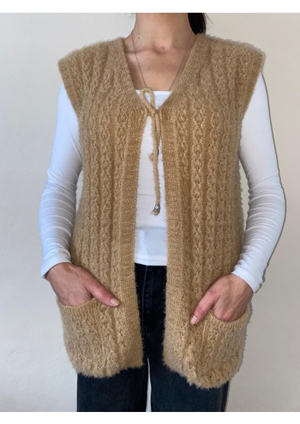 Çift Cepli Bağcıklı Yumoş Yelek fiyatları