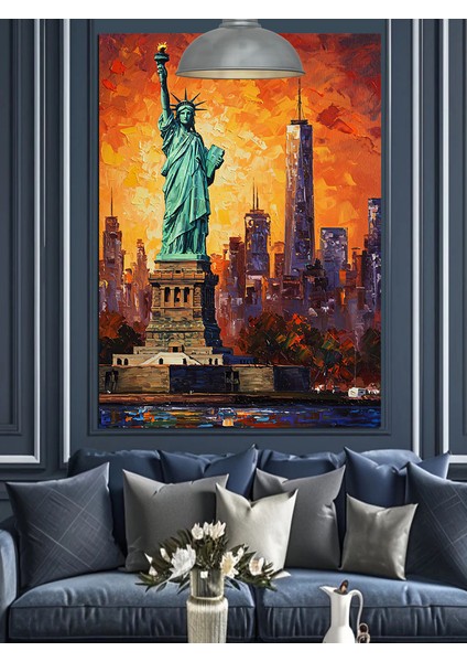 New York Şehir Manzarası Dekoratif Kanvas - Mdf Ahşap Tablo modelleri