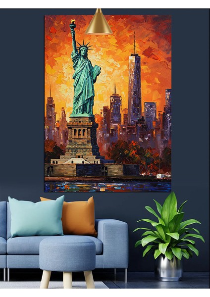 New York Şehir Manzarası Dekoratif Kanvas - Mdf Ahşap Tablo indirimleri