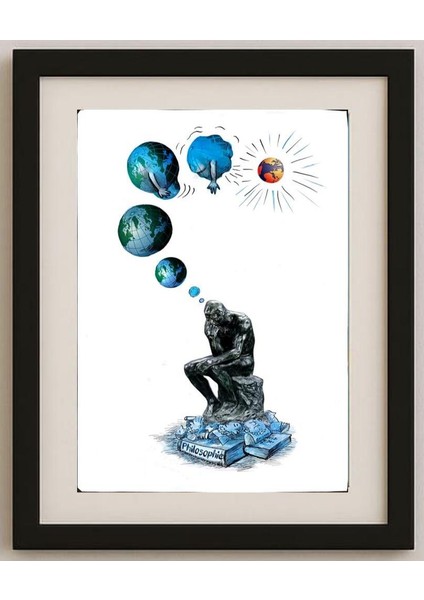 Wolfgang Schlegel 43X30CM Orijinal Karikatür Tablo