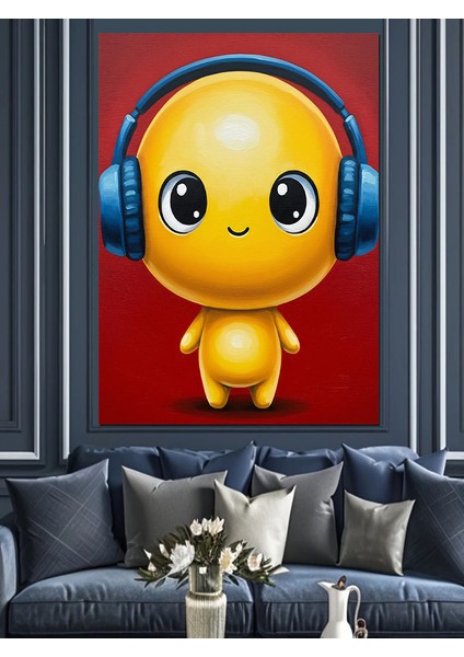 Mavi Gözlü Sevimli Ifade Dekoratif Kanvas - Mdf Ahşap Tablo fiyatları