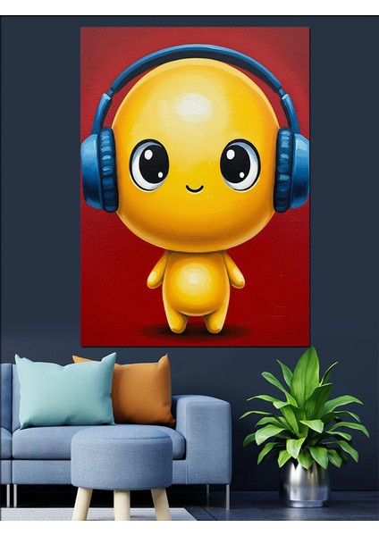 Mavi Gözlü Sevimli Ifade Dekoratif Kanvas - Mdf Ahşap Tablo modelleri