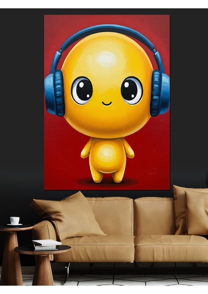 Mavi Gözlü Sevimli Ifade Dekoratif Kanvas - Mdf Ahşap Tablo fırsatları