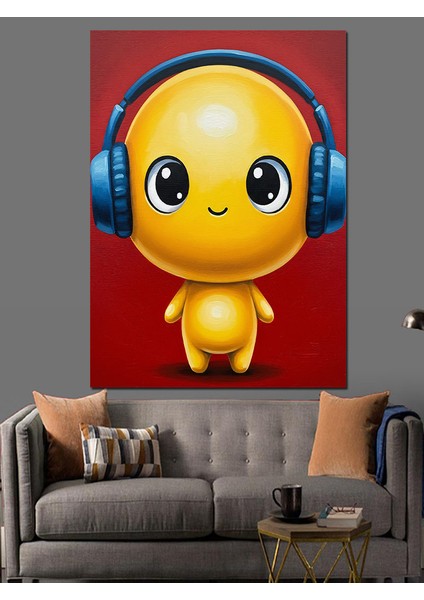 Mavi Gözlü Sevimli Ifade Dekoratif Kanvas - Mdf Ahşap Tablo indirimleri