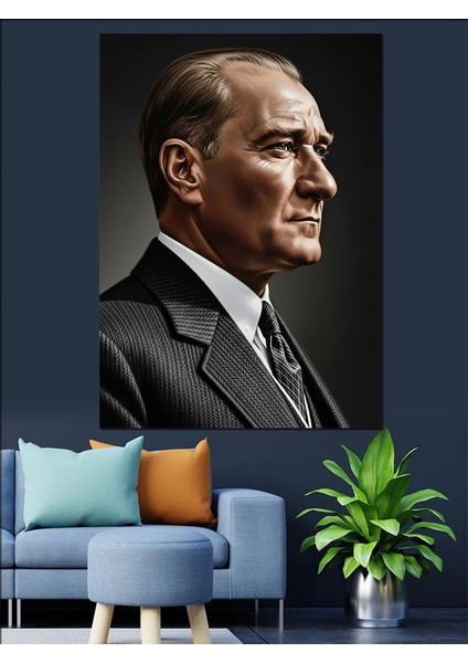 Türkiye Cumhuriyeti Kurucusu Atatürk Dekoratif Kanvas - Mdf Ahşap Tablo fiyatları