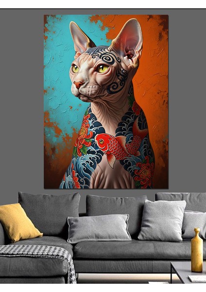 Kedi Gözlü Retro Giyim Dekoratif Kanvas - Mdf Ahşap Tablo modelleri