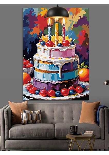 Doğum Günü Pasta Kutlaması Dekoratif Kanvas - Mdf Ahşap Tablo modelleri