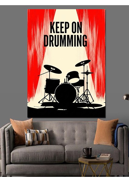 Bateride Kal Davul Çal Dekoratif Kanvas - Mdf Ahşap Tablo fiyatları