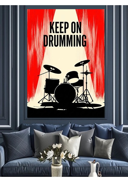 Bateride Kal Davul Çal Dekoratif Kanvas - Mdf Ahşap Tablo fırsatları