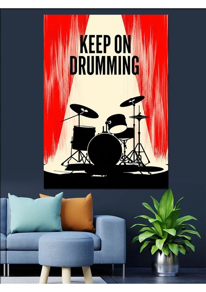 Bateride Kal Davul Çal Dekoratif Kanvas - Mdf Ahşap Tablo indirimleri