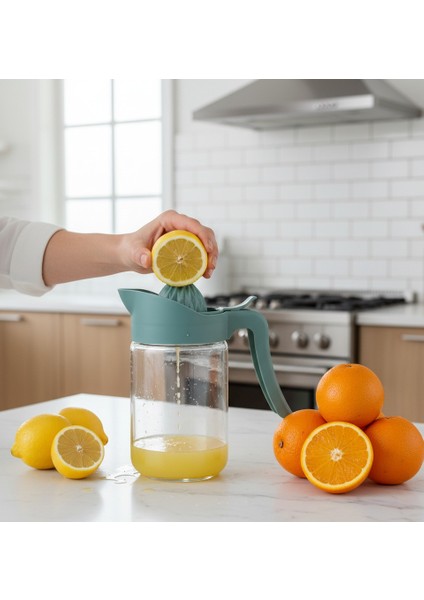 Büyük Boy Cam Narenciye Sıkacağı & Limon Sıkacağı - 660 cc - Yerli Üretim - Sağlıklı