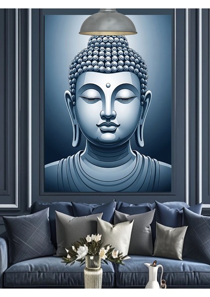 Budha Heykeli Portresi Dekoratif Kanvas - Mdf Ahşap Tablo fiyatları