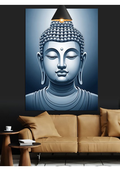 Budha Heykeli Portresi Dekoratif Kanvas - Mdf Ahşap Tablo indirimleri