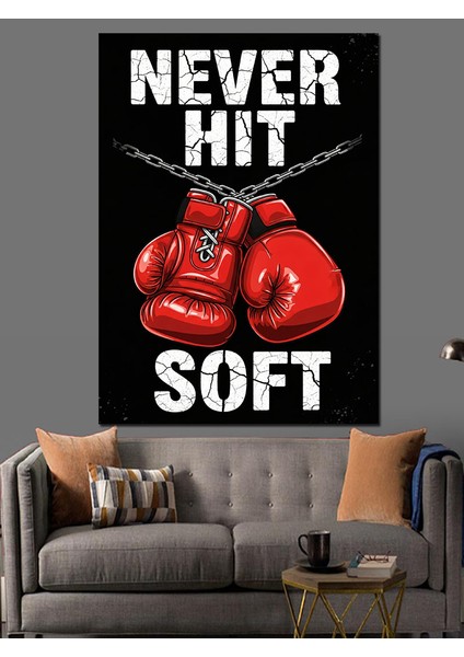 Asla Pes Etme Boks Eldivenleri Dekoratif Kanvas - Mdf Ahşap Tablo fiyatları