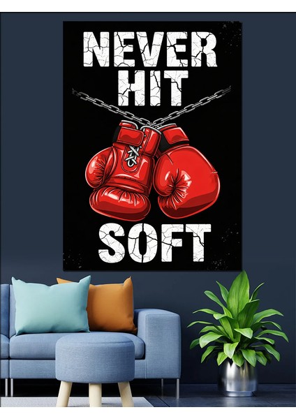 Asla Pes Etme Boks Eldivenleri Dekoratif Kanvas - Mdf Ahşap Tablo indirimleri