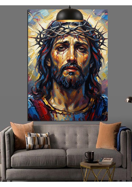 Isa Mesih Kutsal Figür Dekoratif Kanvas - Mdf Ahşap Tablo fiyatları
