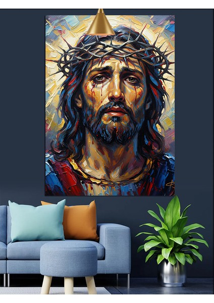 Isa Mesih Kutsal Figür Dekoratif Kanvas - Mdf Ahşap Tablo modelleri