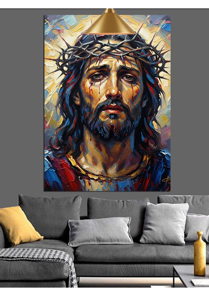 Isa Mesih Kutsal Figür Dekoratif Kanvas - Mdf Ahşap Tablo indirimleri