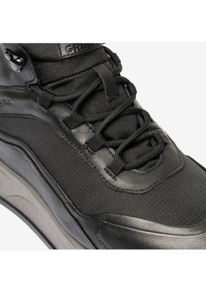 Erkek Siyah Hakiki Deri Memory Foam Taban Sneaker Bot 3K1SB00490