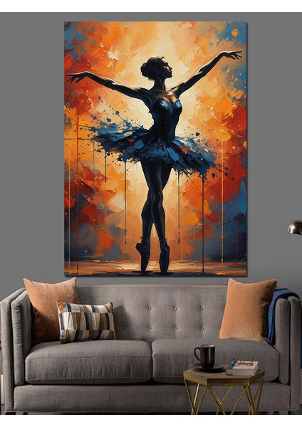Siyah Elbiseli Bale Dansı Dekoratif Kanvas - Mdf Ahşap Tablo modelleri