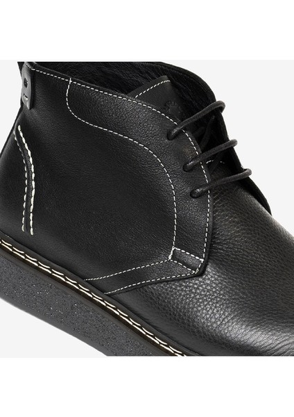 Erkek Siyah Hakiki Deri Klasik Bot 3K1UB75168