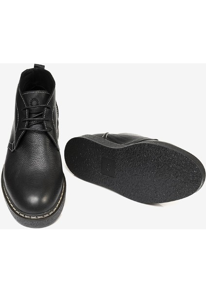 Erkek Siyah Hakiki Deri Klasik Bot 3K1UB75168
