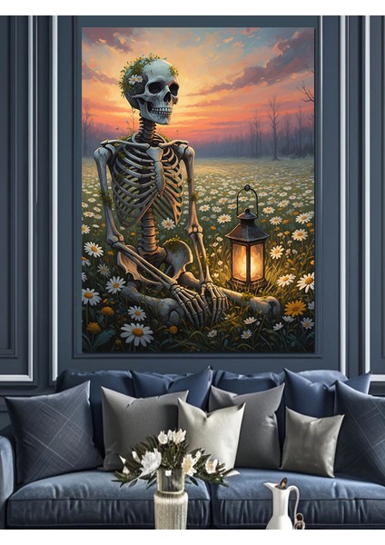 Iskelet Gün Batımı Manzarası Dekoratif Kanvas - Mdf Ahşap Tablo modelleri