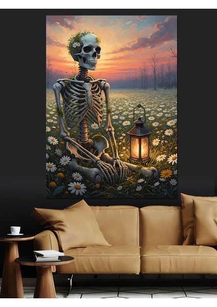 Iskelet Gün Batımı Manzarası Dekoratif Kanvas - Mdf Ahşap Tablo indirimleri