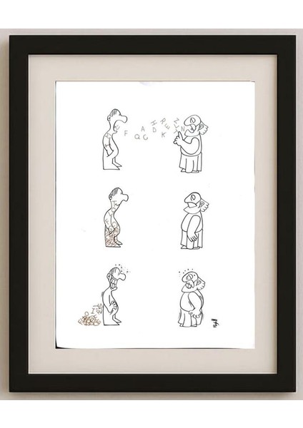 Daniel Rosell Montalban 29X21CM Orijinal Karikatür Tablo