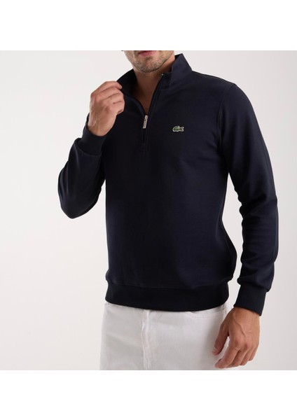 Yarım Fermuar Siyah Regular Fit Uzun Kol fırsatları