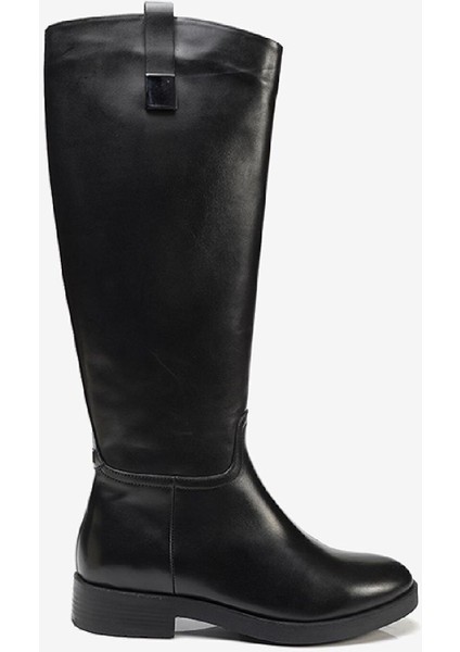 Kadın Siyah Hakiki Deri Termo Taban Çizme 3K2UC72135