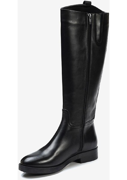 Kadın Siyah Hakiki Deri Termo Taban Çizme 3K2UC72135