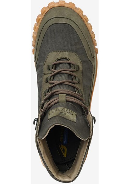 Erkek Haki Hakiki Deri Sneaker Bot 3K1SB00490