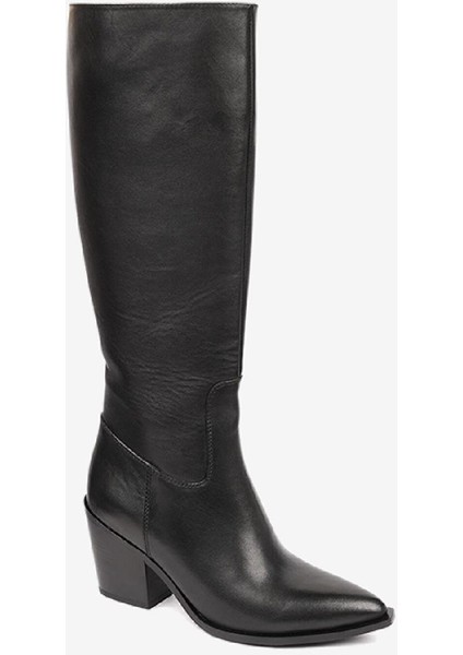 Kadın Siyah Hakiki Deri Çizme 4K2AC59150