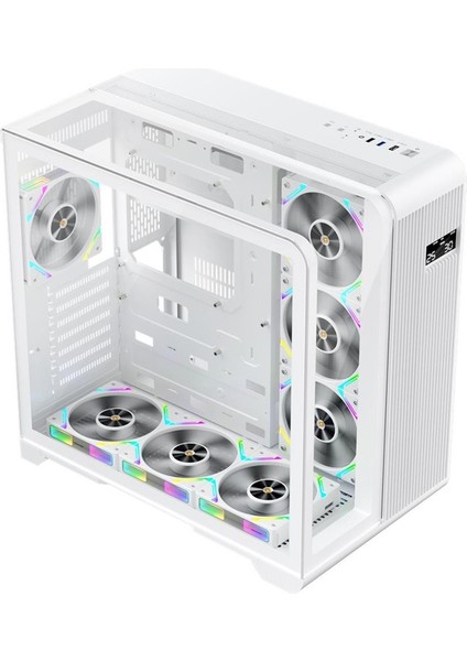 1st Player Rt7 Beyaz Dıgıtal 850W 80+ Gold Full Modüler 4X12CM Argb 3 Taraflı Temperli Cam USB 3.0 - Type C Atx Kasa fiyatları