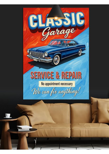 Eski Klasik Araba Posteri Dekoratif Kanvas - Mdf Ahşap Tablo modelleri