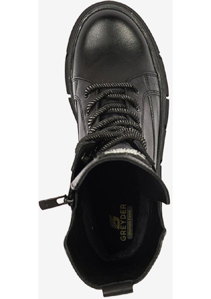 Kadın Siyah Hakiki Deri Günlük Bot 4K2UB32672