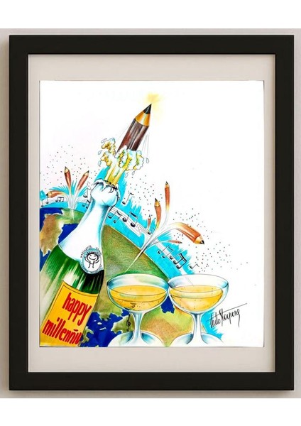 Sterpone Carlo 29X21CM Orijinal Karikatür Tablo