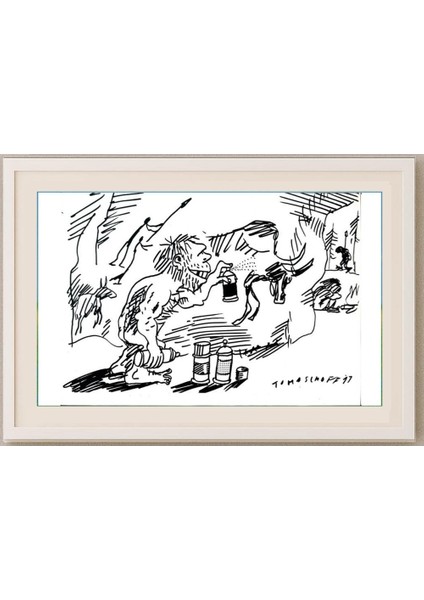 Jan Tomaschoff 29X21CM Orijinal Karikatür Tablo fırsatları